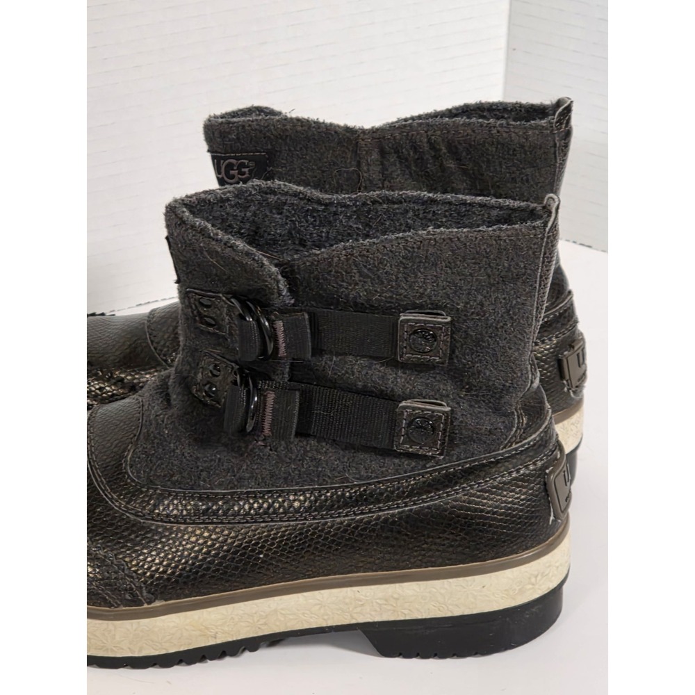 UGG Australia Marrais Winter Boots Womens 7 EUR 38 Waterproof Ankle Gray READ - Picture 13 of 14